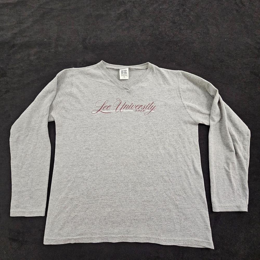 Lee University Russell Gray Long Sleeve Cotton Blend T-Shirt Women's M‎
